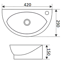 Раковина CeramaLux N 7717X 42 см