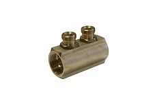 Коллектор ДТРД ВР 1 на 2 выхода НР 1/2, межосевое 35 мм 410330