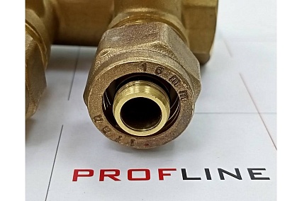 Коллектор для м/п труб 3/4x3/4x16x3 вых с кранами PROFLINE УТ-00036225