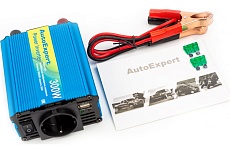 Автомобильный преобразователь напряжения (инвертор) Autoexpert A300, 12V/220V, 300W, евро-розетка, USB выход 5V/1A