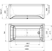 Акриловая ванна Радомир Джоанна 140x70 см 2-01-0-0-1-252Р