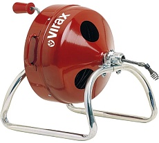 Ручная канализационная прочистка для труб до 100 мм, длина троса 15 метров, d 12,5 мм Virax 290720