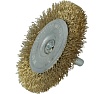 Щетка дисковая 150х35 мм, с хвостовиком, латунная Faster Tools 3498