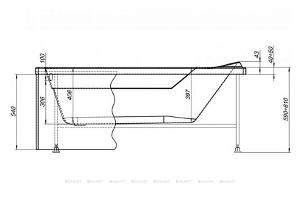 Фронтальная панель Aquanet West NEW/Nord NEW/Light/Corsica/Medea 150