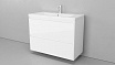 Мебель для ванной Velvex Klaufs 100 см подвесная, 2 ящика белый глянец