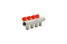 Коллектор VRT 3/4&quot;x1/2&quot;, с регулировочными вентилями, 4 выхода 524078
