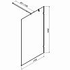 Душевая перегородка Am.Pm X-Joy W94WI-110-F1-MTE 110x195 матовый хром, прозрачное