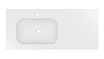 Раковина Vincea Elise 120 см Corian, белый матовый, левая VCB-4EL120MW-L