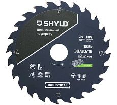 Пильный диск SHYLD по дереву твердосплавный 185x30/20/16 мм, 24 зуба 6692463