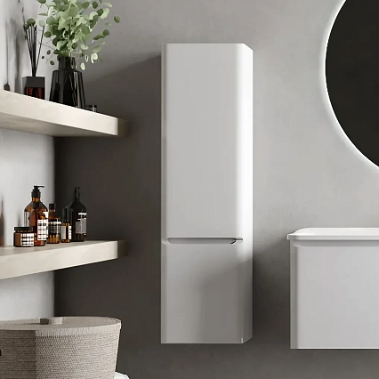 Шкаф пенал AQUAme S4 33 см белый глянец AQM9004WH