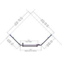 Душевой уголок RGW Hotel HO-081 100x100 хром, матовое 350608100-21
