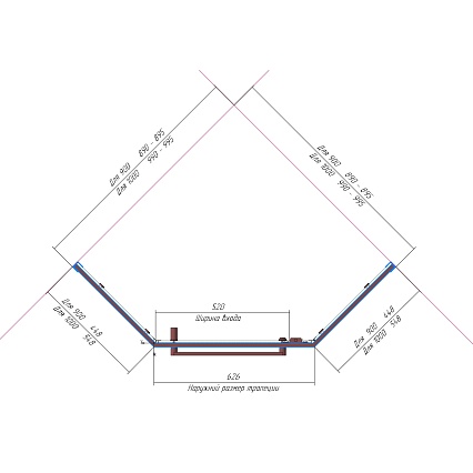 Душевой уголок RGW Hotel HO-081 100x100 хром, матовое 350608100-21