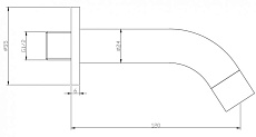 Излив для ванны BelBagno ANCONA-BC-CRM