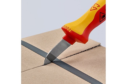 Нож для кабеля Knipex VDE, 190 мм, диэлектрический, 2К ручка, KN-9852SB