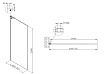Душевая перегородка Vincea Волк-Ин (Walk-In) VSW-7HA700CLGM 70x200 вороненая сталь, прозрачное