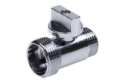 Шаровой кран Aqualink мини хром нар-нар 1/2 -3/4 m Cr переходной 1322