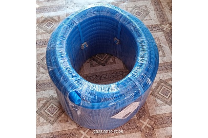 Труба RTP ПНД гофрир. синяя d20 мм (вн. d18 мм, 50м) 35403