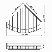Полка WasserKRAFT Ammer K-1511 угловая, матовый хром