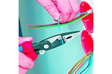 Электромонтажные клещи Knipex 6-в-1, 200 мм, чёрные, 2К ручки, KN-1382200SB