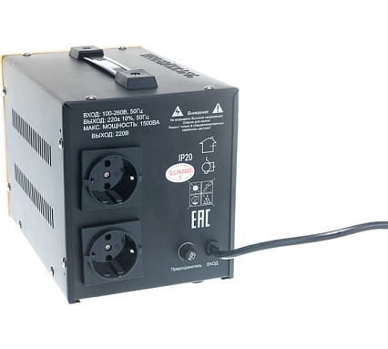 Стабилизатор напряжения (однофазный) 1500Вт Wiederkraft WDK-1500