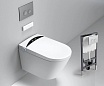 Электронный подвесной унитаз-биде Timo ТЕ-751 с инсталляцией и хромированной кнопкой