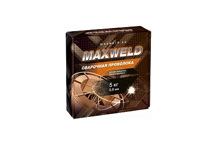 Проволока сварочная омедненная СВ08Г2С 0.8 мм, 5 кг Maxweld SP085