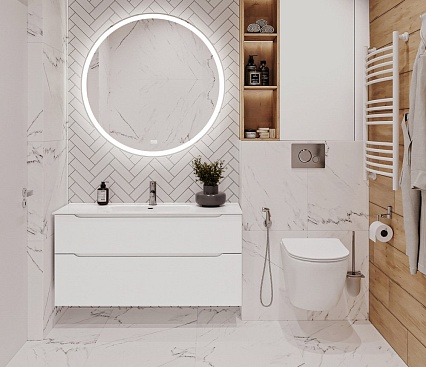 Тумба с раковиной BelBagno Etna 120x45.5x60 см Bianco Lucido