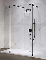 Душевая перегородка RGW Walk In WA-052B (WA-016B+2Z-071B) 100x195 черный, прозрачное 351005203-14