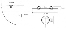 Полка Bemeta Omega 104102012 25.5 см