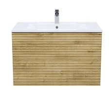 Тумба с раковиной Iddis Bild 80 см дуб светлый BIL80V0i95K