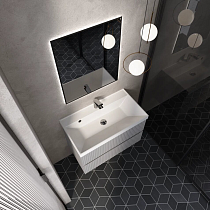 Тумба с раковиной AQUAme S1 80 см серый