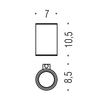 Держатель для стакана Colombo Mini B4002.NM черный матовый