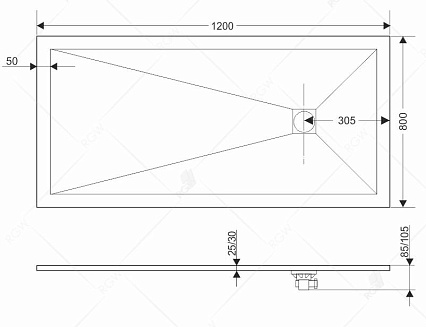 Поддон для душа RGW ST-Be 16152812-03 120x80 бежевый