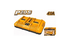Двойное зарядное устройство INDUSTRIAL 2x21B, 4 A*ч Ingco FCLI2034