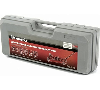 Гидравлический домкрат Matrix подкатной, 2 т, Low Profile, 85-330 мм 51019