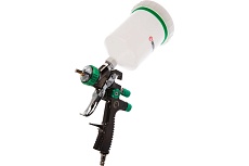 Пневматический краскопульт Intertool LVLP GREEN, форсунка 1.3 мм, бачок 600 мл, PT-0132