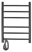 Полотенцесушитель электрический Domoterm Аврора DMT 109-6 40х60 EK ТЭН слева, черный