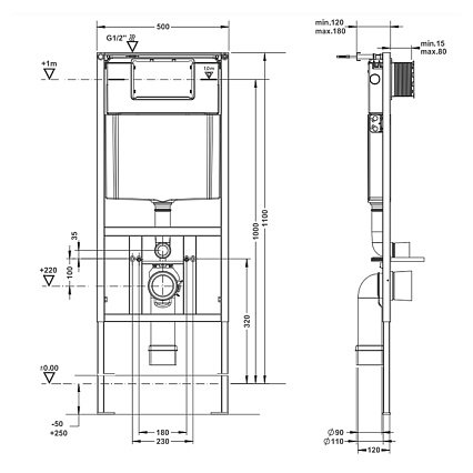 Инсталляция для унитаза Artceram 700.101