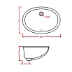 Раковина ArtCeram Washbasins Diana DIL001 01 00 57 см белый