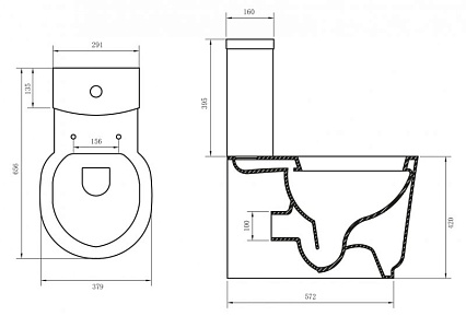 Бачок для унитаза BelBagno Sabrina BB122T