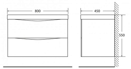 Тумба с раковиной BelBagno Marino 80 Cappuccino Lucido