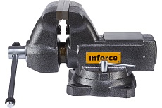Поворотные слесарные тиски Inforce 165 мм 05-23-11