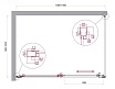 Душевой уголок BelBagno LUCE-AH-1-140/100-C-Cr 140x100 прозрачный, хром