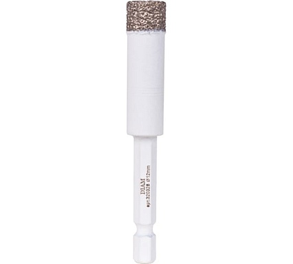 Сверло алмазное 12x35 мм, 1/4 HEX-E Extra Line V-TECH (в.спекание) Diam 320328