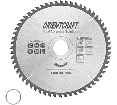 Диск пильный по мультиматериалам Orientcraft 216х32/30мм, 60Z 1009221660
