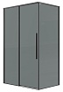 Душевой уголок Grossman Galaxy 120.K33.01.1490.42.10 140x90 тонированный, графит сатин