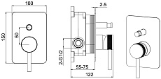 Смеситель для душа Allen Brau Priority X2 5.31011-BN (с внутренней частью) никель