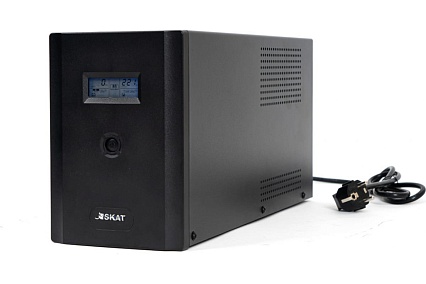 Источник бесперебойного питания Skat -UPS 3000/1800 Источник бесперебойного питания 1800Вт, с АКБ 9Ач 4шт, меандр. стабилизация напряжения 453