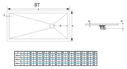 Поддон для душа RGW Stone Tray ST-0138W 80x130 белый