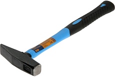 Молоток Тундра слесарный, квадратный боек, фиберглассовая обрезиненная рукоятка, 300 г 881986